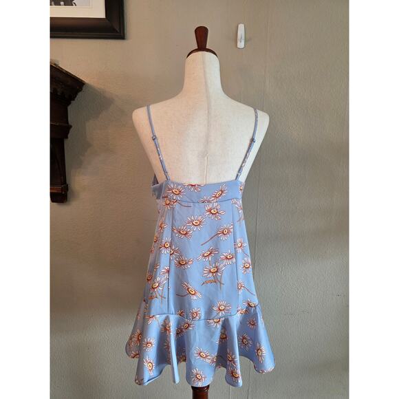 Urban Outfitters Women's Floral Satin Mini Slip Dress SZ Medium - Picture 2 of 8